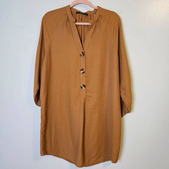 Zara brown dress/tunic. Size XL. - Picture 1 of 4